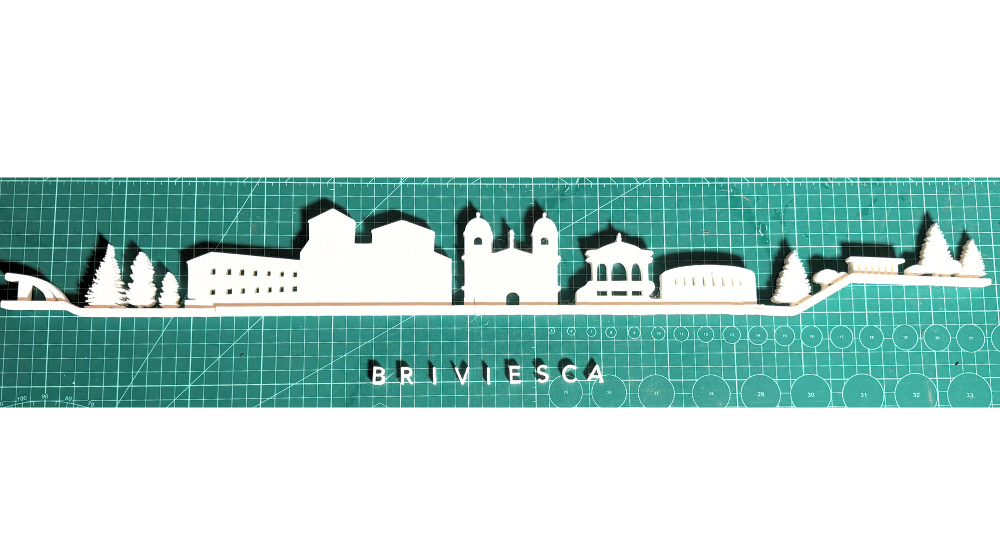 Skyline Briviesca · Decoración mural en relieve · Impresión 3D