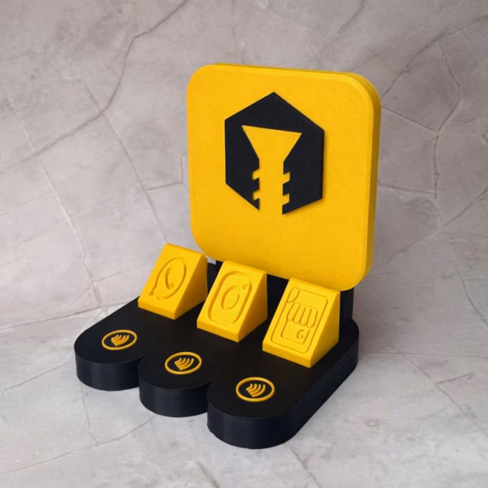 Display NFC para mostrador con acceso directo a Instagram WhatsApp y Google