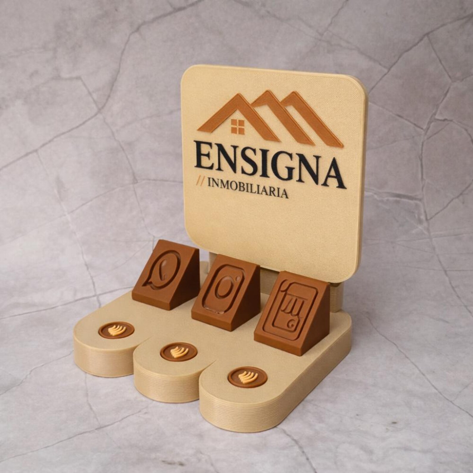 Exhibidor NFC impreso en 3D para tiendas y comercios